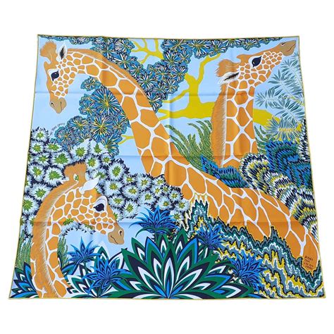 Hermès Les Girafes Silk Scarf 90cm .